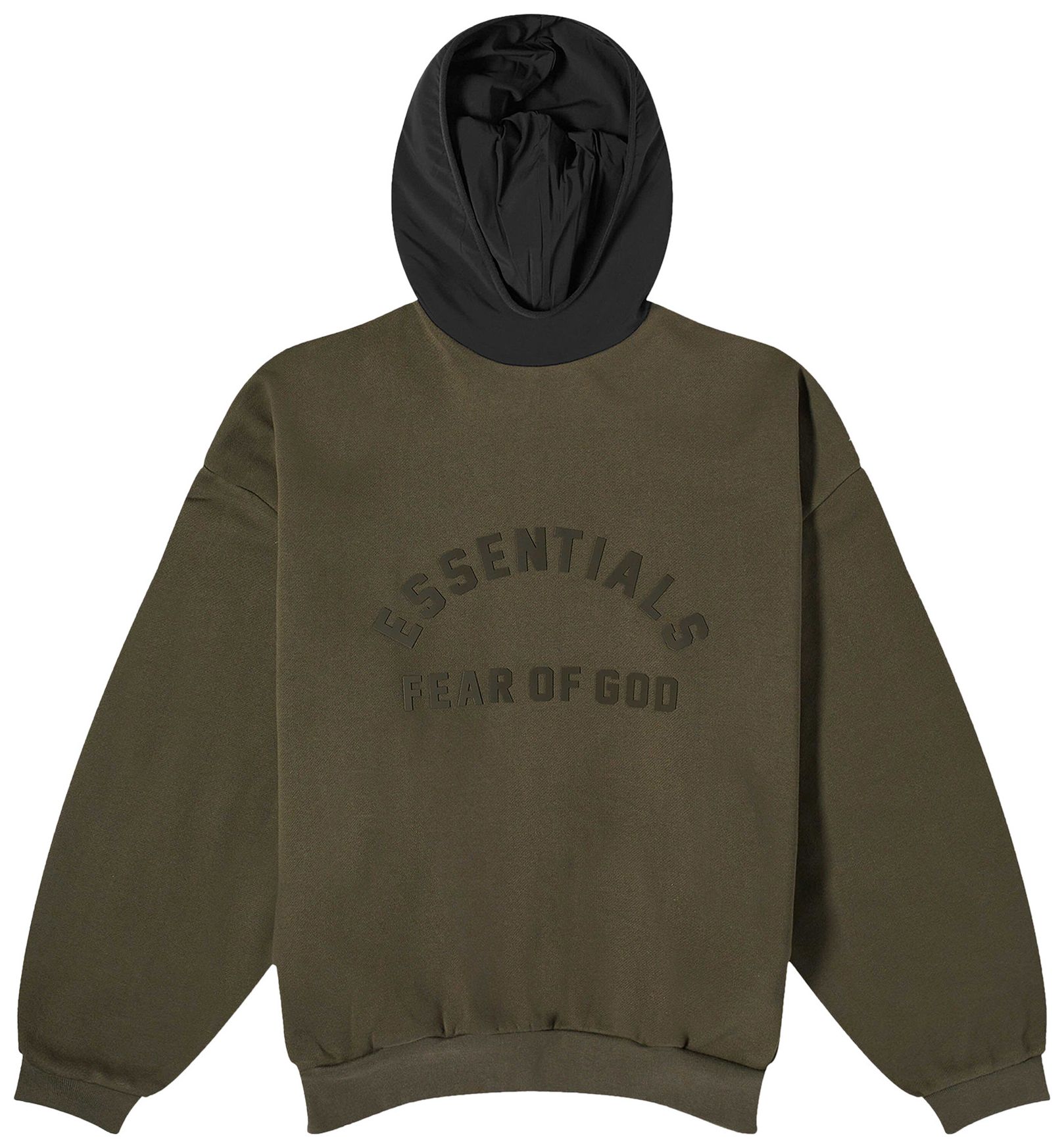 Buy Fear of God Essentials Nylon Fleece Hoodie 'Ink/Jet Black ...