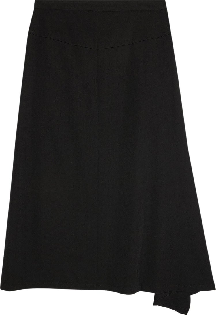 Ys Y Right Side Flare Skirt Black