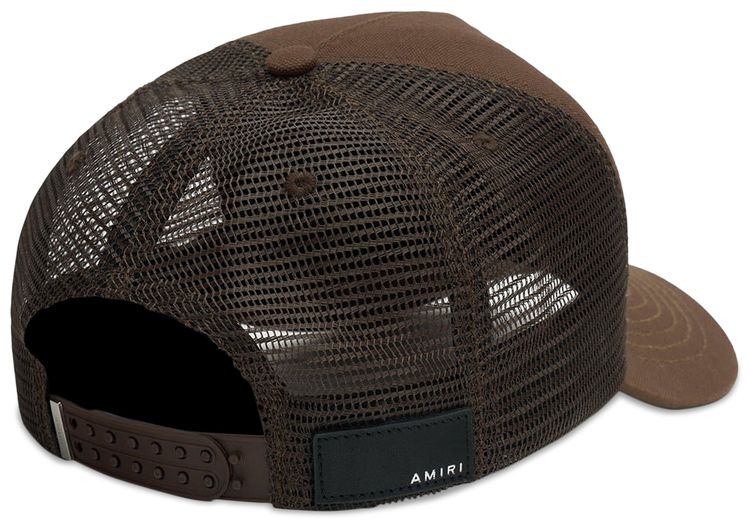 Amiri Leather Star Trucker Brown