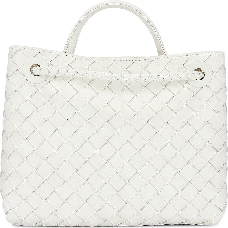 Bottega Veneta Small Andiamo Bag WhiteMedium Brass