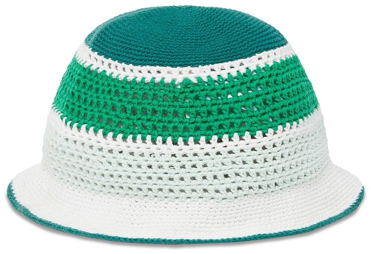 Casablanca Stripe Crochet Hat GreenMulticolor