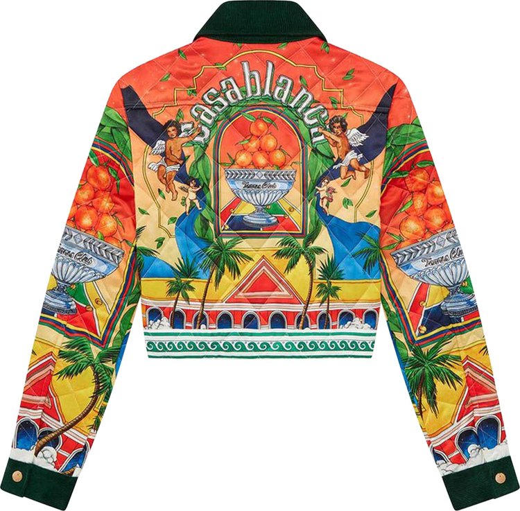 Casablanca Quilted Cropped Jacket Triomphr DOrange