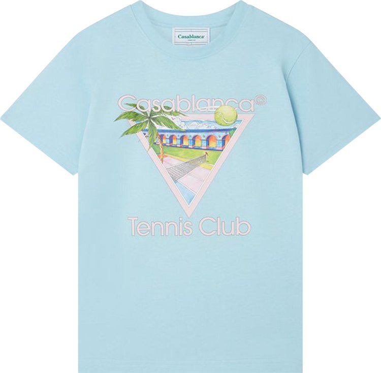 Casablanca Tennis Club Icon T-Shirt 'Pale Blue'