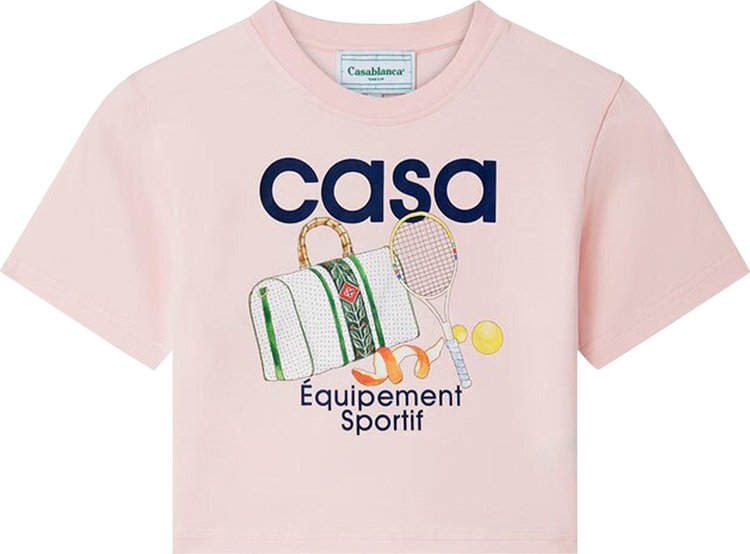 Casablanca Equipment Sportif Cropped T-Shirt 'Pink'