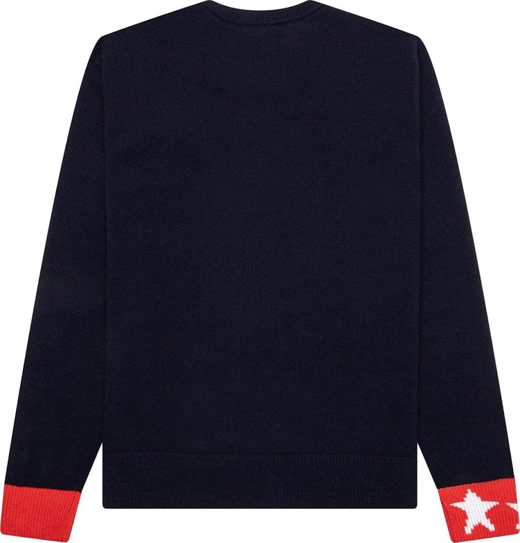 Givenchy Logo Intarsia Sweater NavyRed