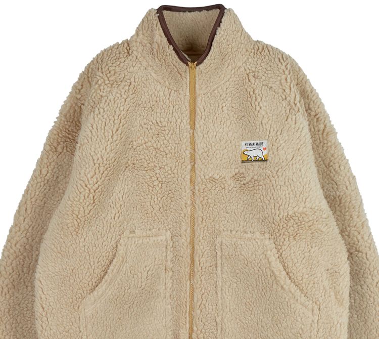 Human Made Boa Fleece Jacket Beige