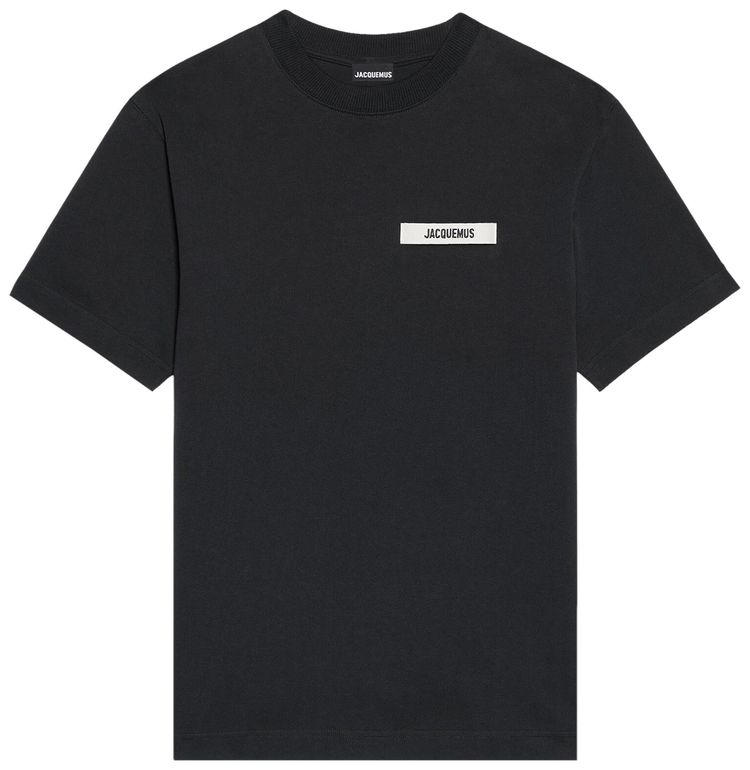Jacquemus Le T Shirt Gros Grain Black