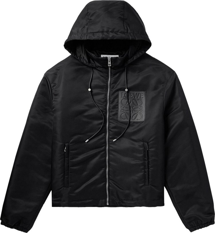 Loewe Hooded Padded Jacket Black