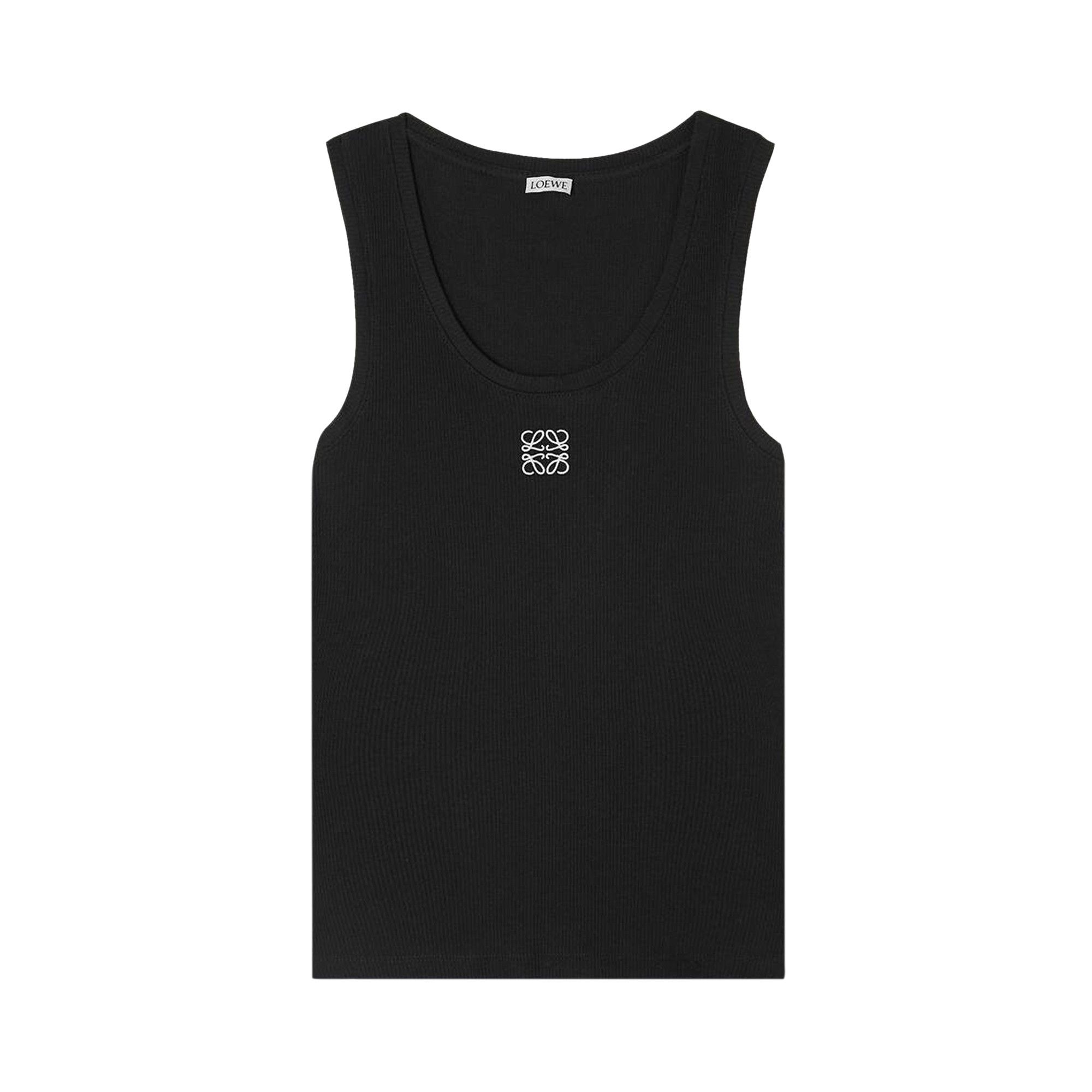 LOEWE ブラック タンクトップ S359Y23X84 Anagram tank top in stretch viscose Black - LOEWE USA Official Website
