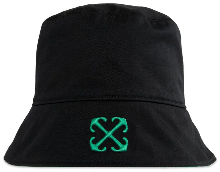 Off White Reversible Arrow Bucket Hat GreenBlack