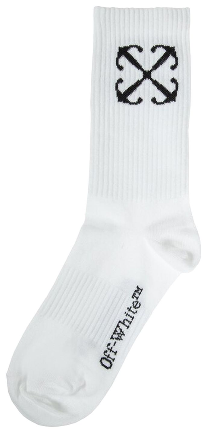 Off White Arrow Mid Calf Socks WhiteBlack