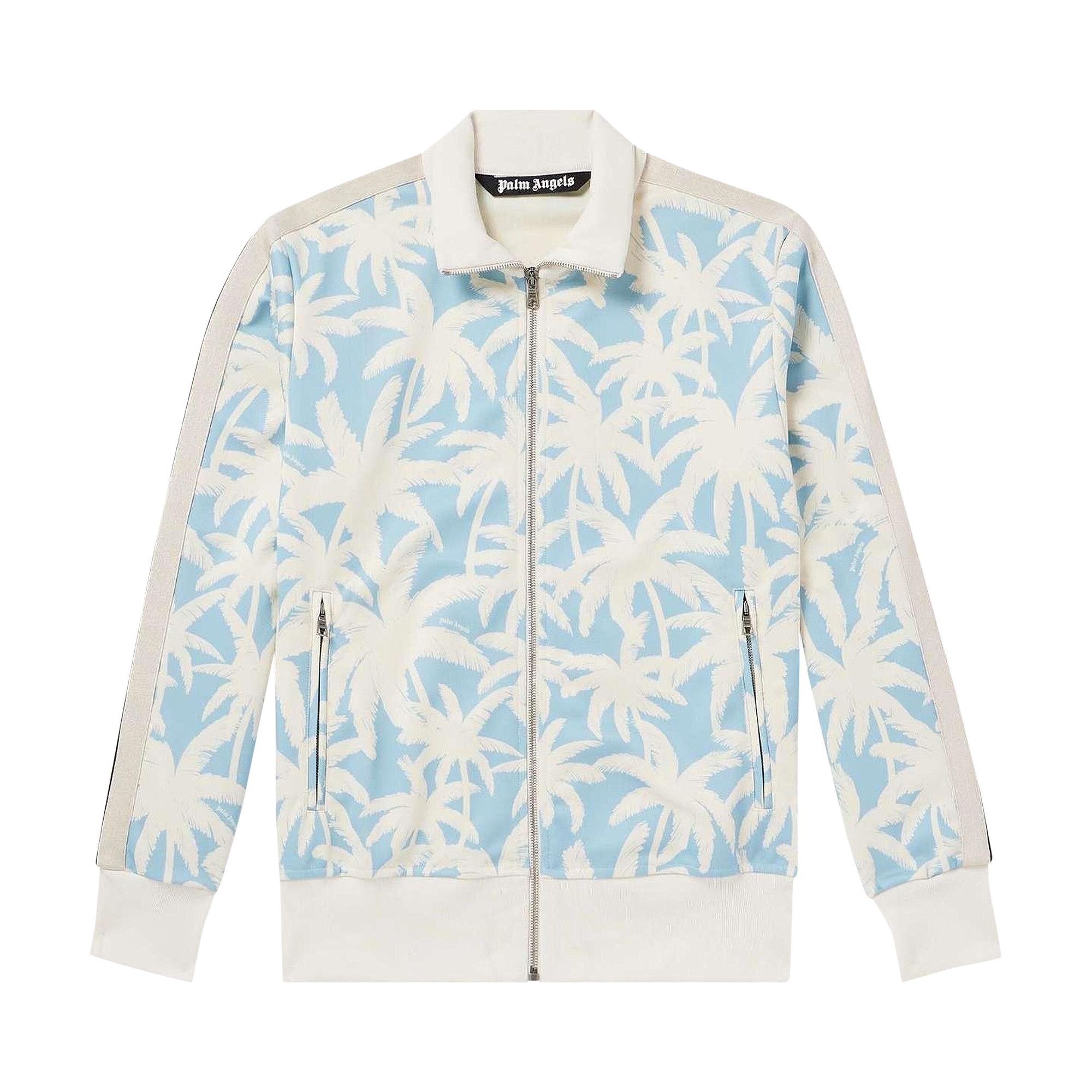 Buy Palm Angels Palms All Over Track Jacket 'Light Blue/Off Buy Palm Angels Palms All Over Track Jacket 'Light Blue/Off