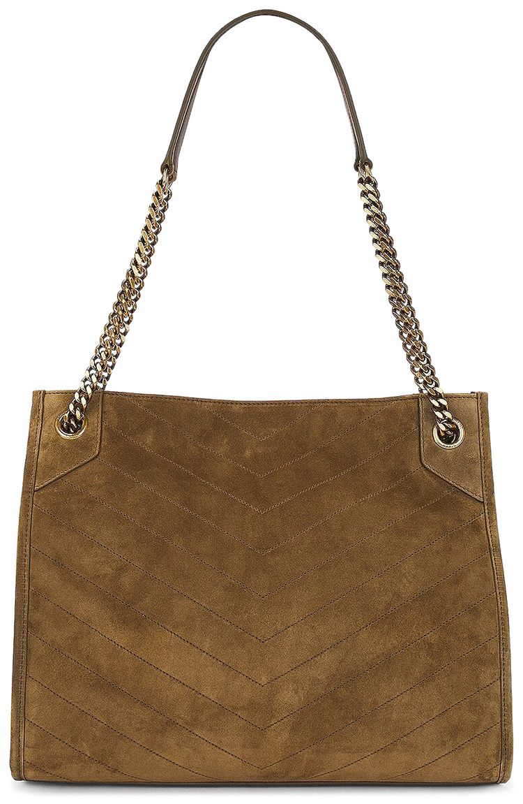 Saint Laurent Medium Niki Suede Tote Bag New Barley