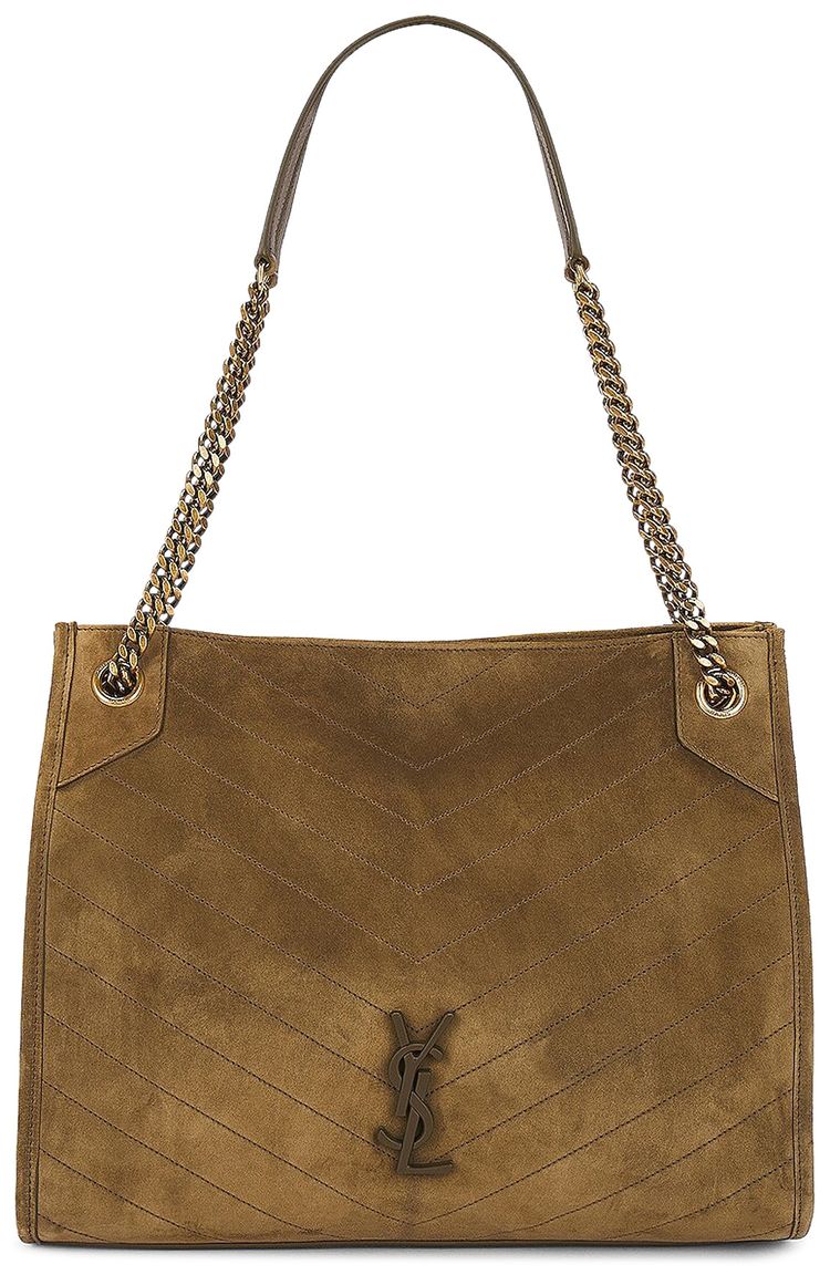 Saint Laurent Medium Niki Suede Tote Bag New Barley