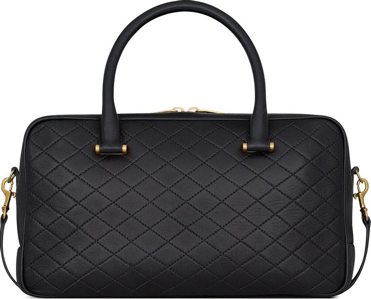 Saint Laurent Lyia Zip Up Duffle Bag Black