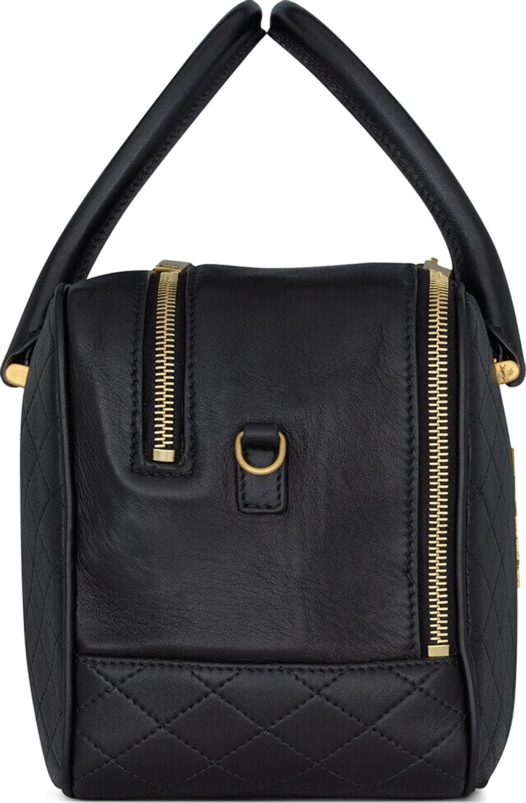 Saint Laurent Lyia Zip Up Duffle Bag Black