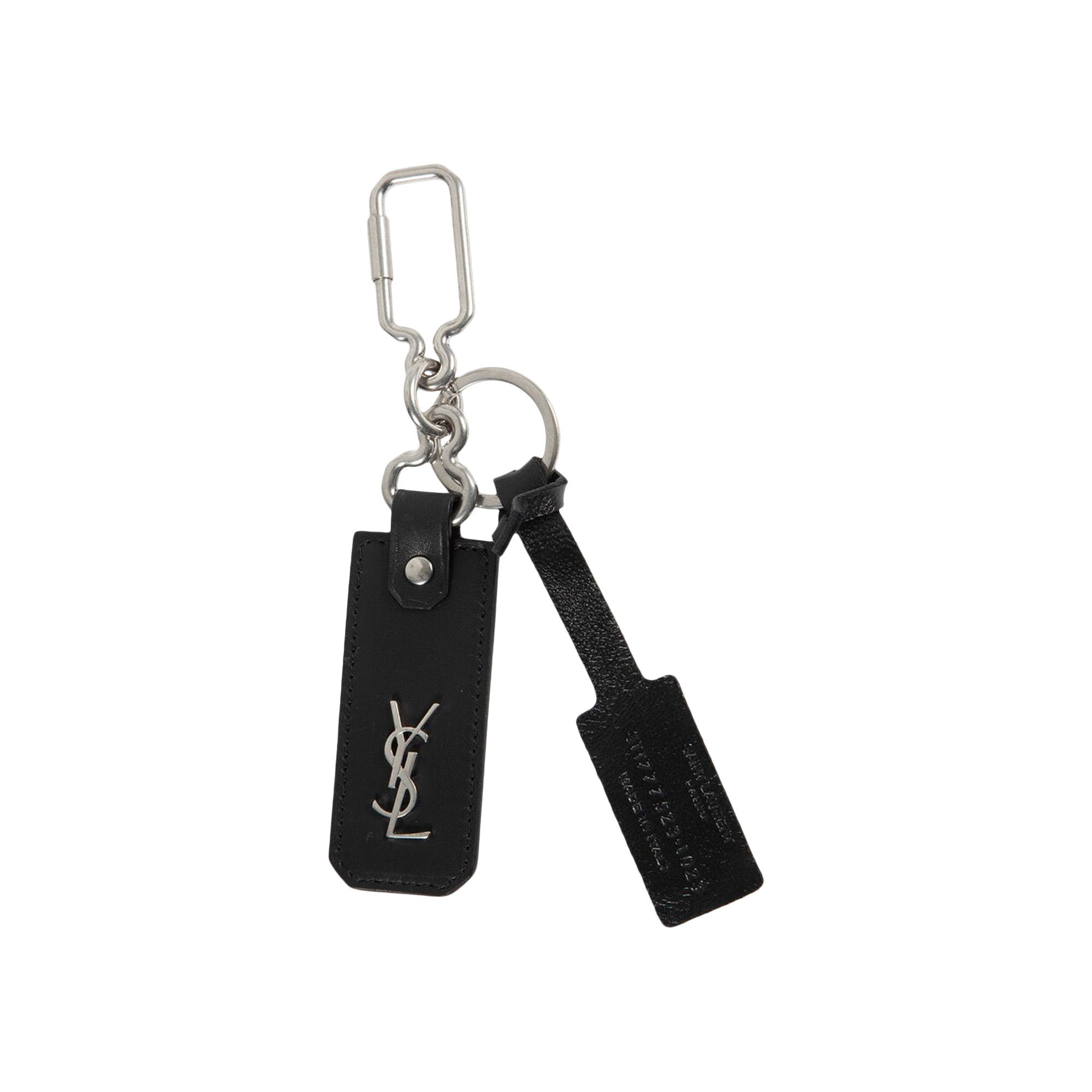 SAINT LAURENT BLACK CASSANDRE キーリング 777523 CASSANDRE SAINT LAURENT keyring in leather | Saint Laurent