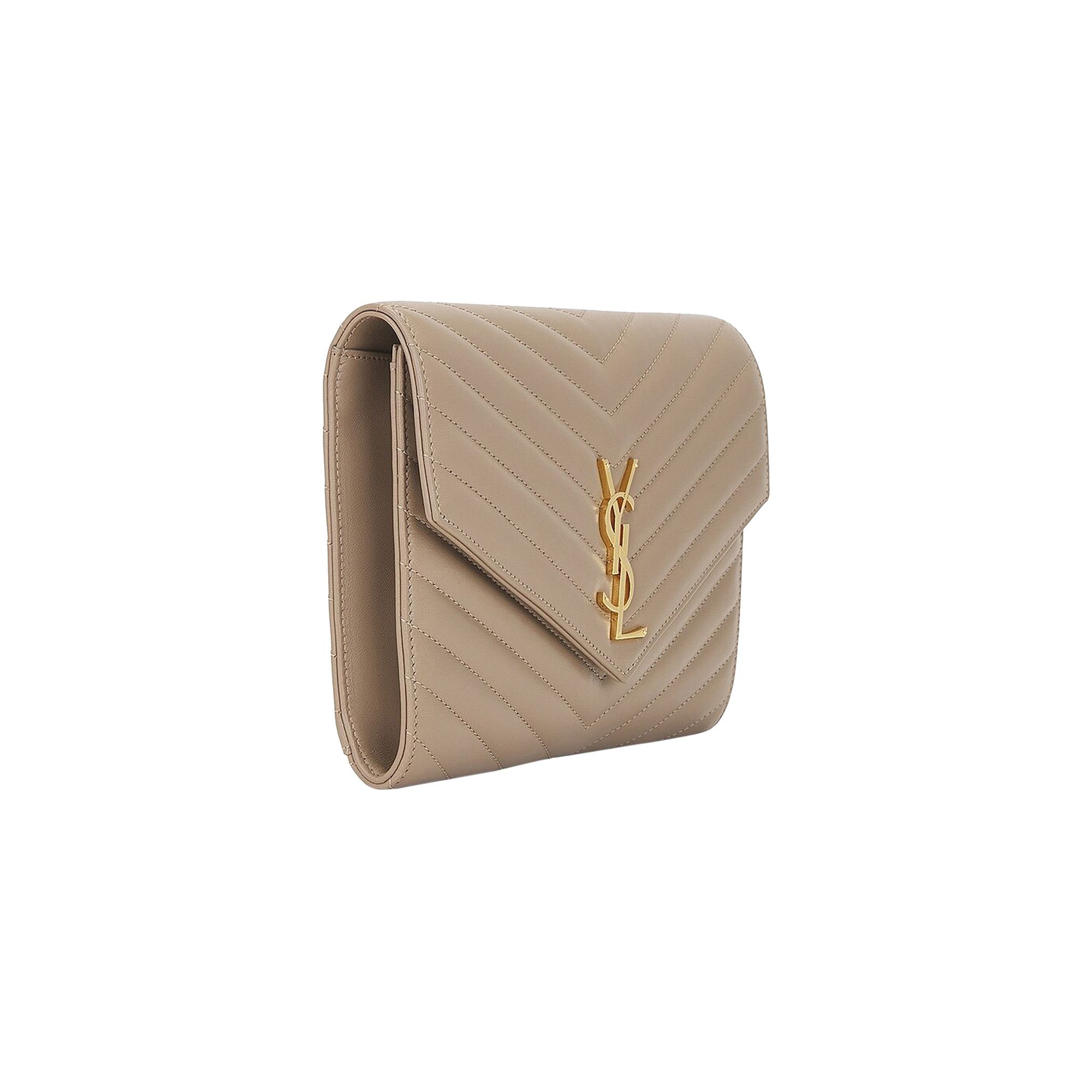 Buy Saint Laurent Cassandre Matelasse Leather Clutch Bag Dusty Grey 759533 AAA44 1722 GOAT CA
