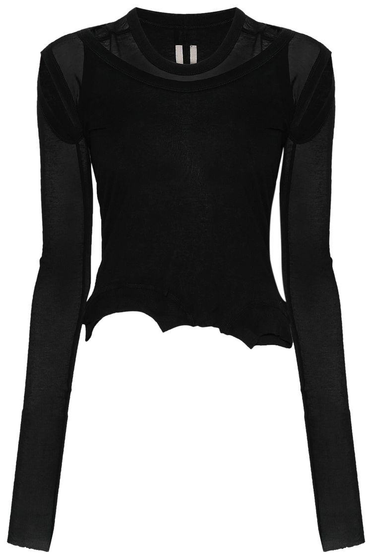 Rick Owens Cropped Banana T Shirt Black