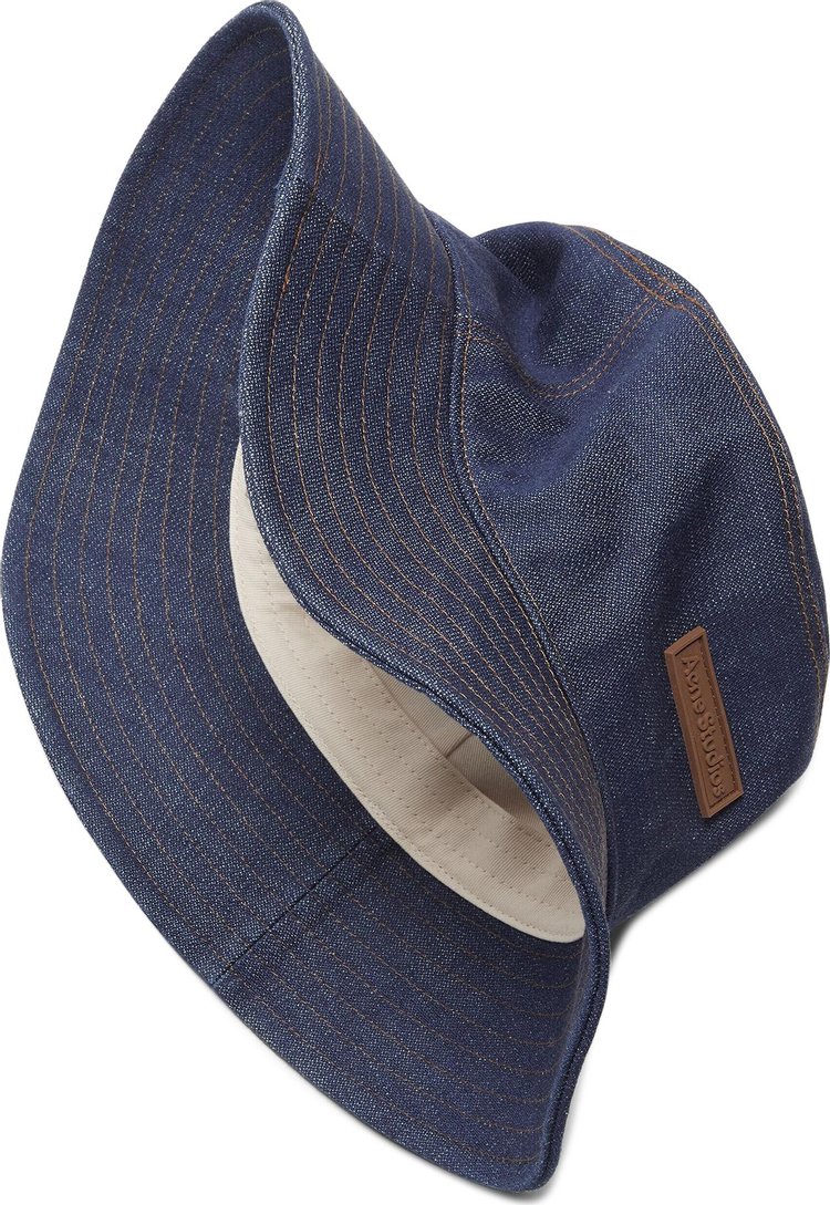 Acne Studios Denim Bucket Hat Indigo Blue