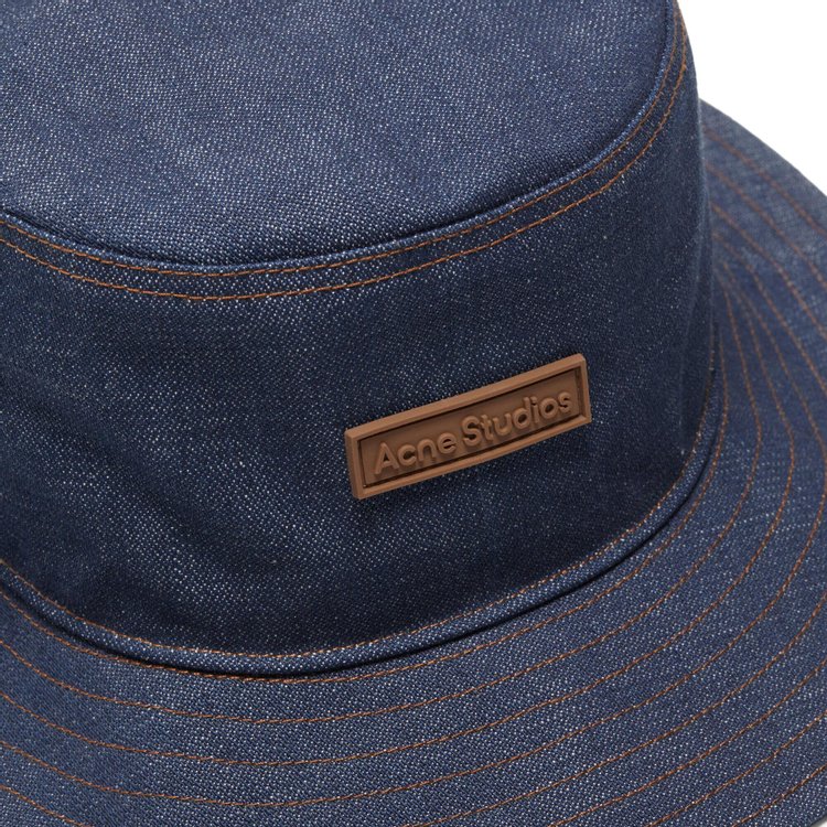 Acne Studios Denim Bucket Hat Indigo Blue