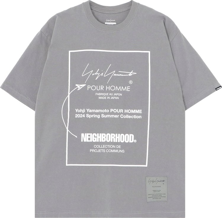 Yohji Yamamoto Pour Homme x Neighborhood PT Short-Sleeve T-Shirt II 'Grey'
