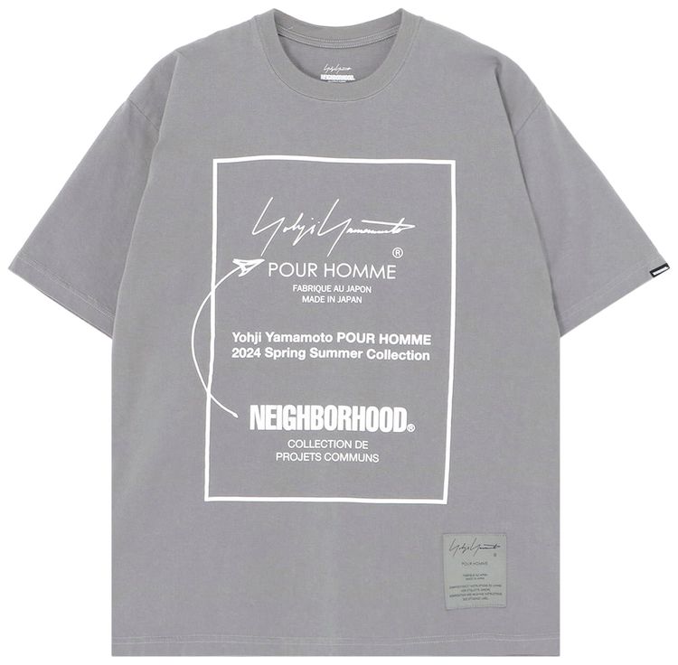 Yohji Yamamoto Pour Homme x Neighborhood PT Short Sleeve T Shirt II Grey