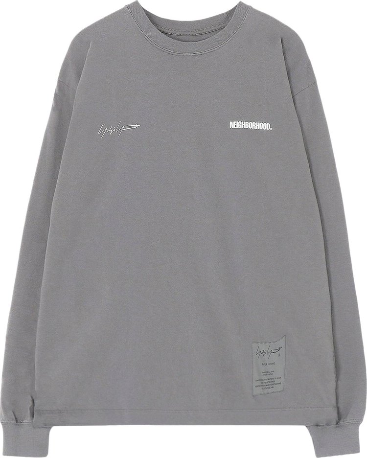 Yohji Yamamoto Pour Homme x Neighborhood PT Long-Sleeve T-Shirt 'Grey'