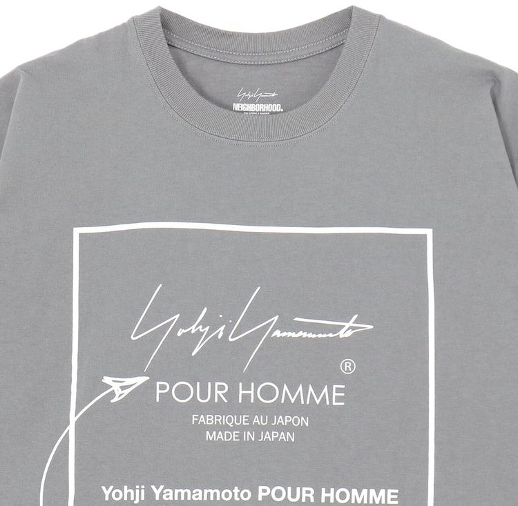 Yohji Yamamoto Pour Homme x Neighborhood PT Short Sleeve T Shirt II Grey