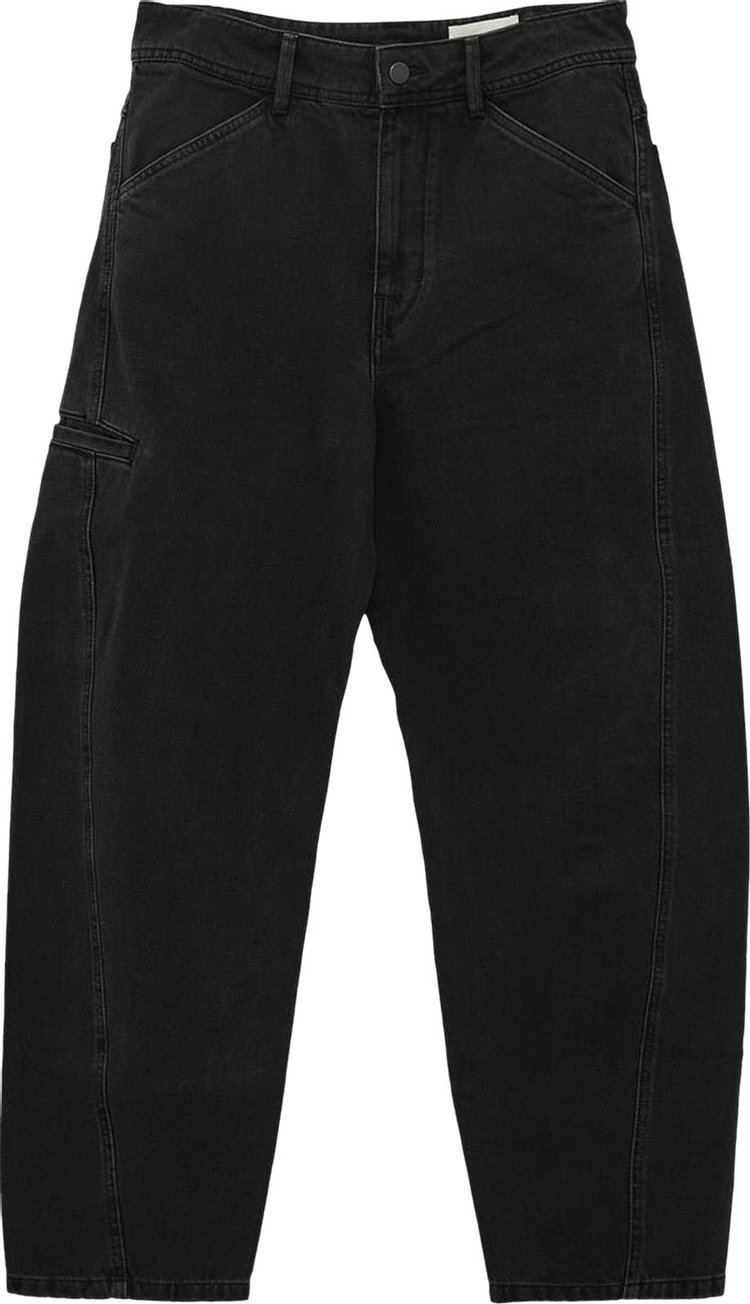 Lemaire Twisted Workwear Pants 'Denim Soft Bleached Blk'