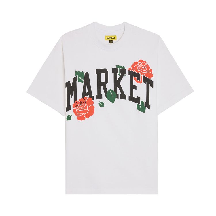 Market Rose Arc T Shirt White