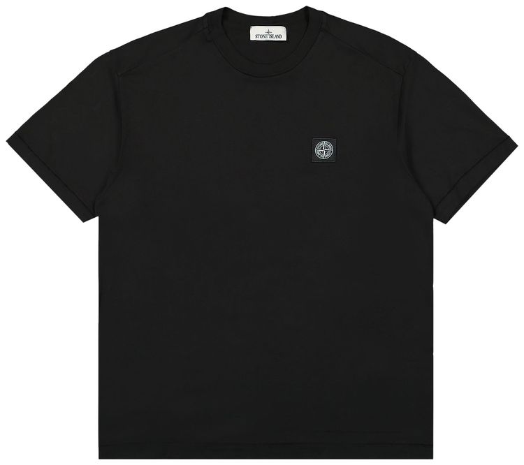 Stone Island Compass Patch Logo T Shirt Black
