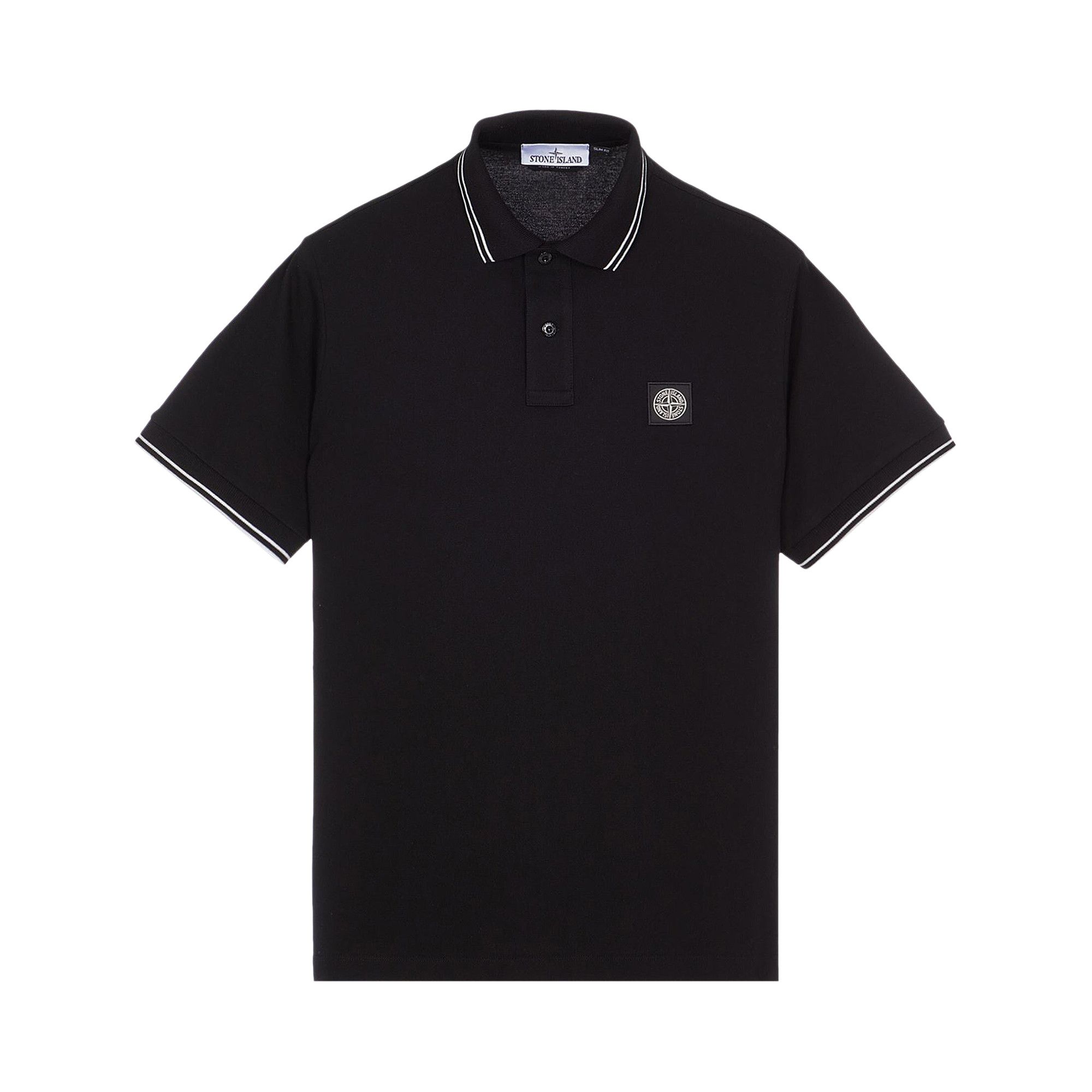 Buy Stone Island Compass Patch Logo Polo Shirt 'Black' - 80152SC18