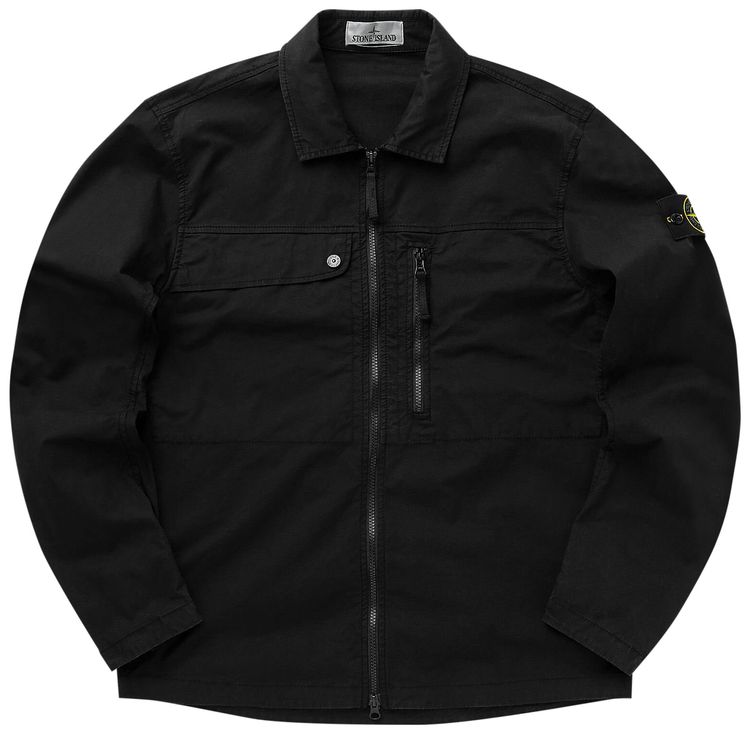 Stone Island Stretch Overshirt Black