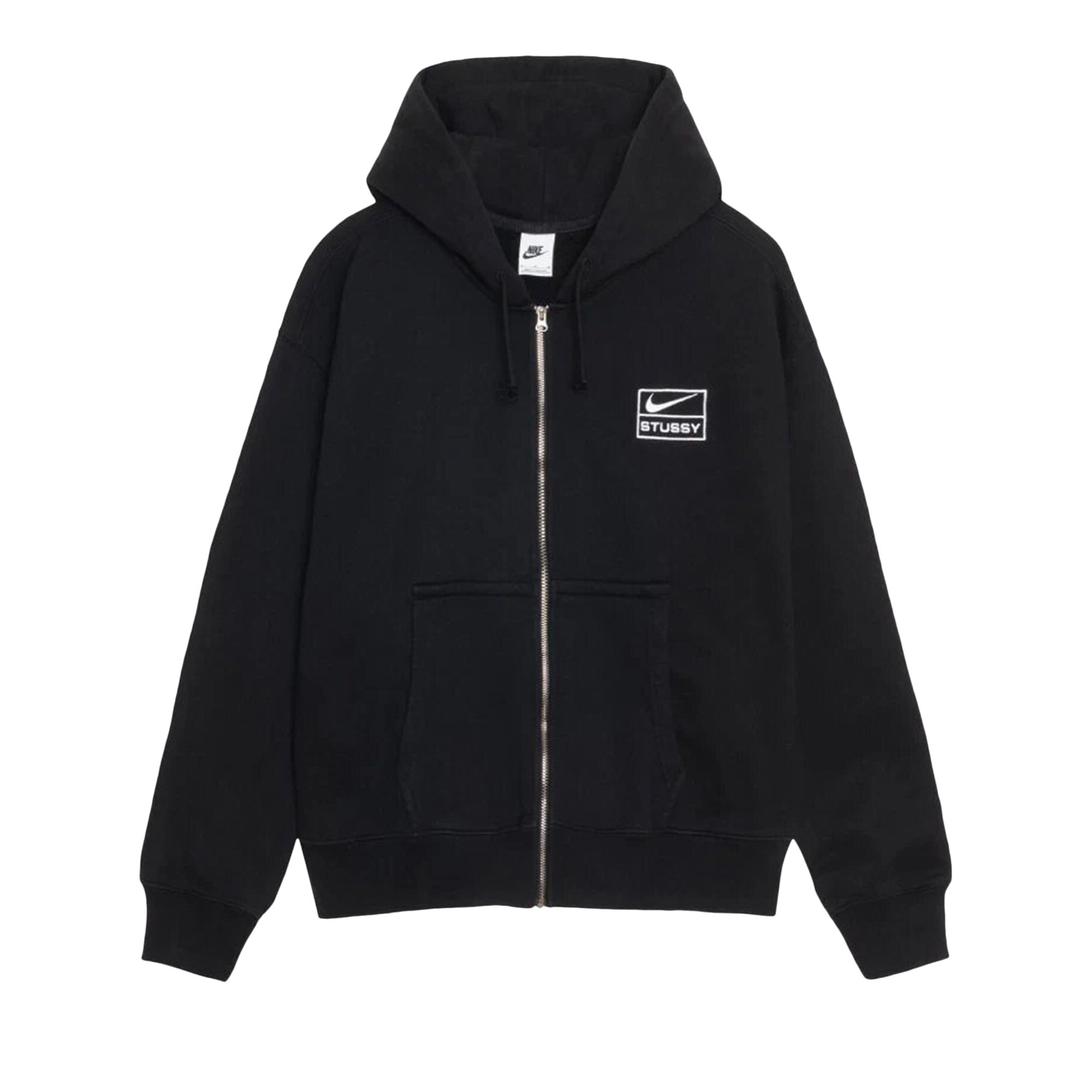 Buy Nike x Stussy Zip Fleece Hoodie 'Black' - FJ9175 010 | GOAT