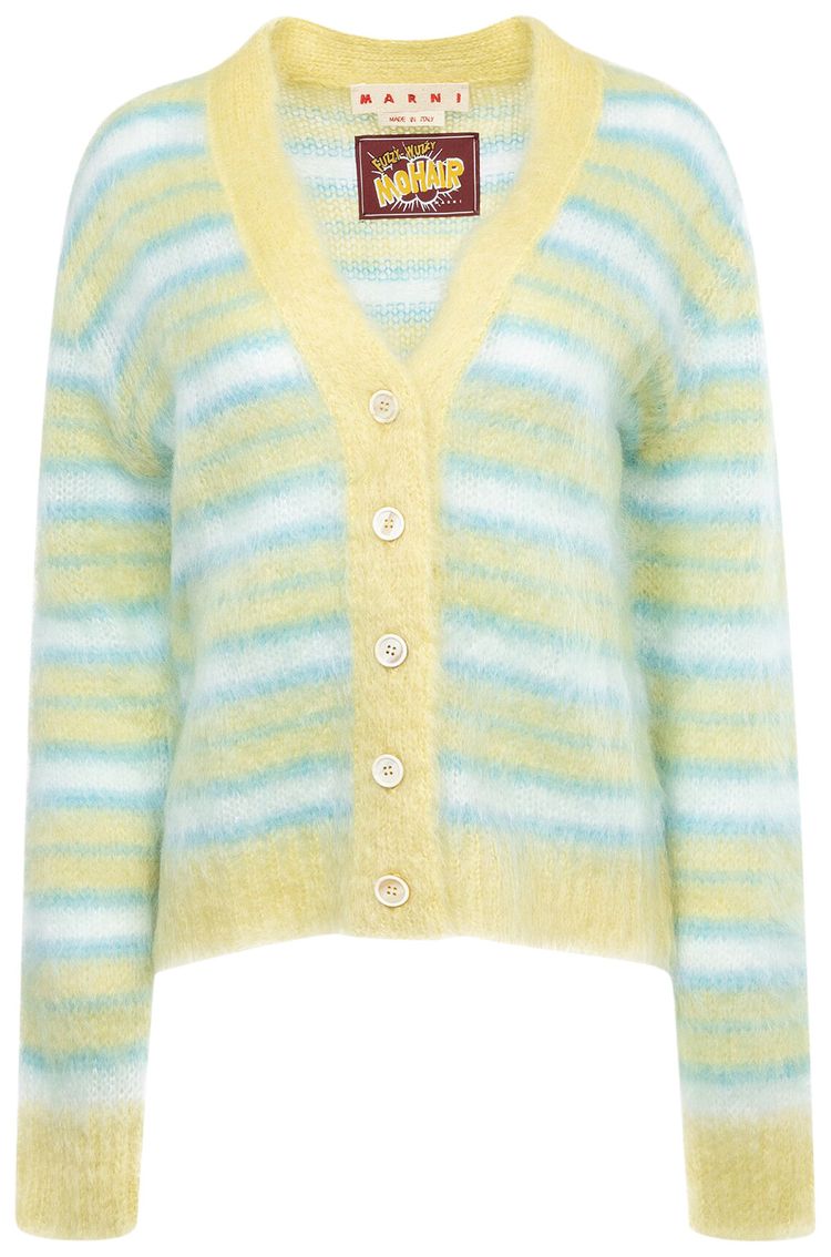 Marni Striped Cardigan YellowBlue