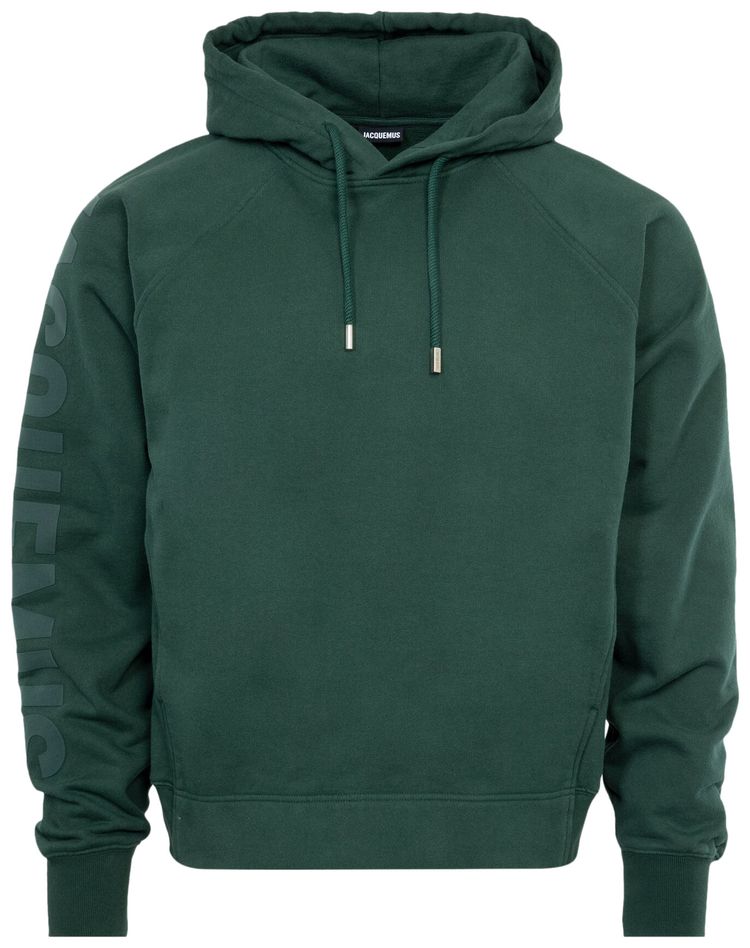 Jacquemus Le Hoodie Typo Dark Green