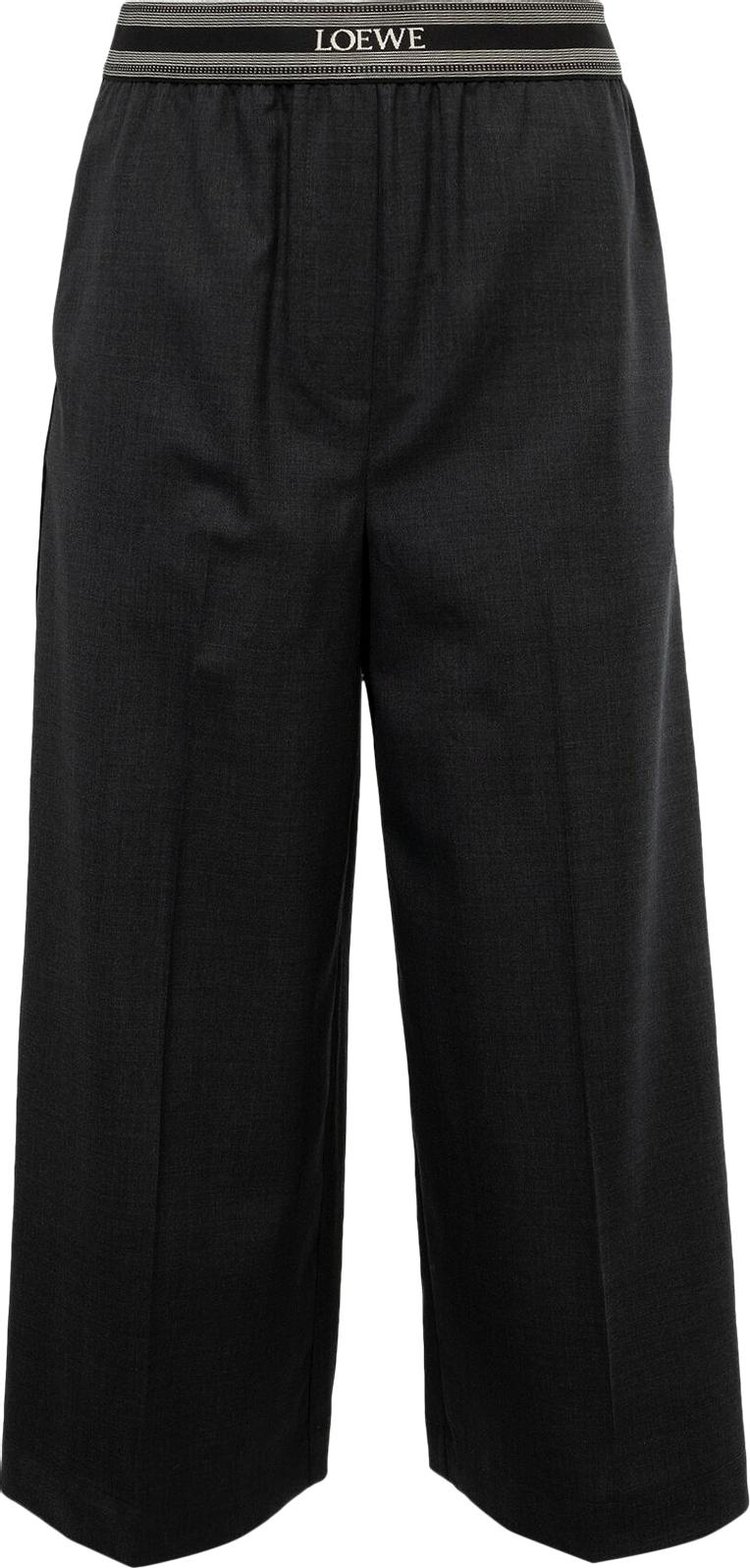 Loewe Cropped Trousers Anthracite Melange