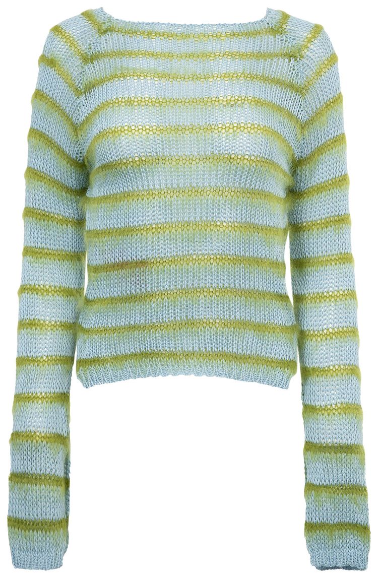 Marni Mohair Striped Jumper Iris Blue