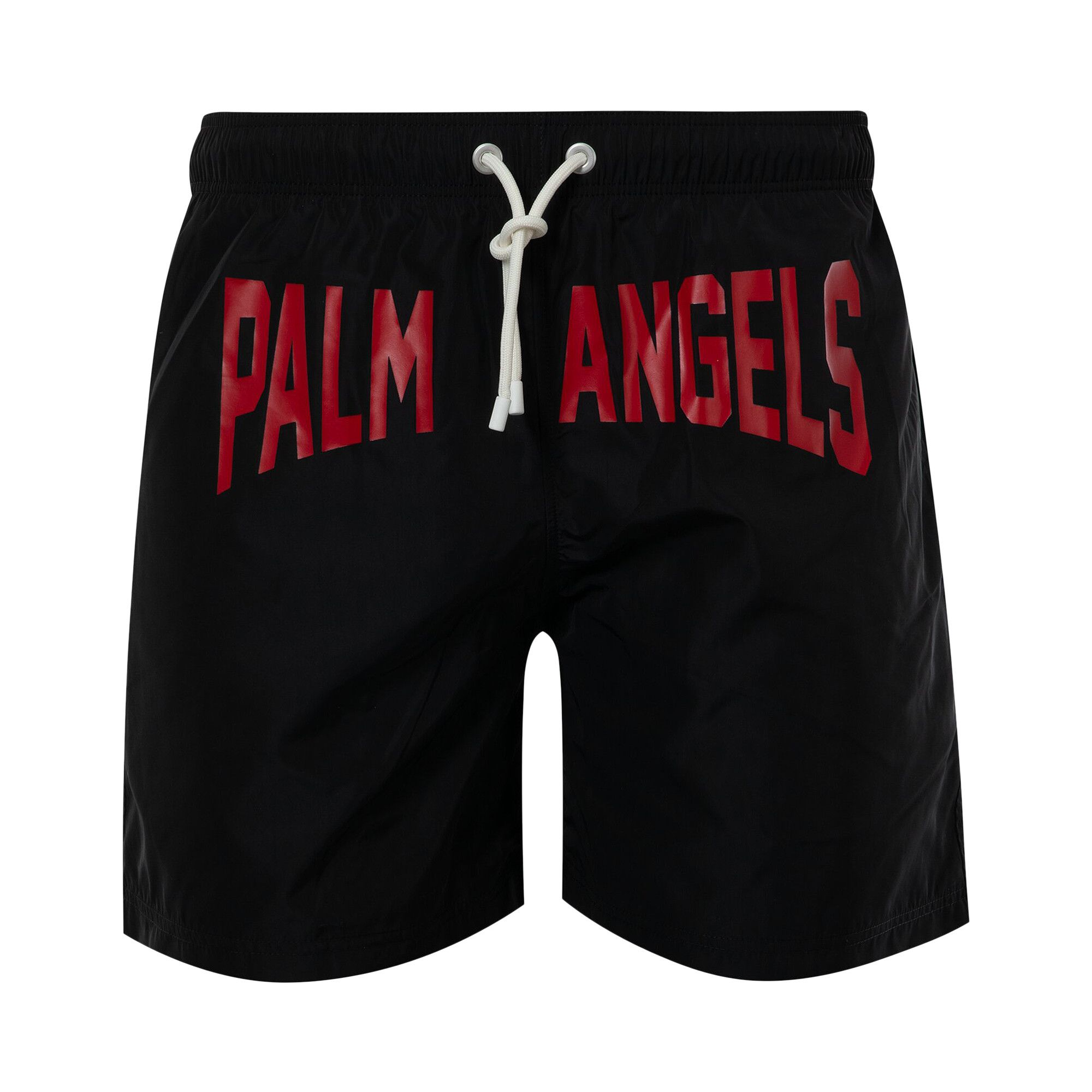 Buy Palm Angels City Swim Shorts 'Black/Red