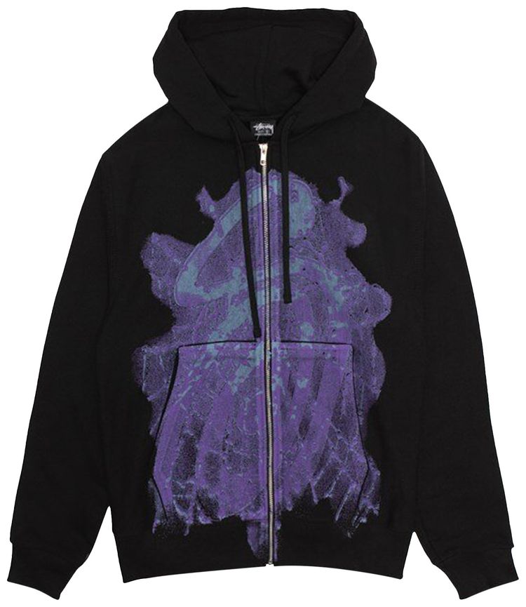 Stussy Web Zip Hoodie Black