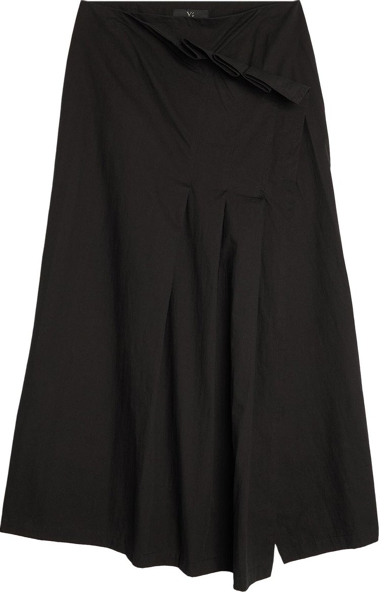Y's H-Pleated Wrap Skirt 'Black'