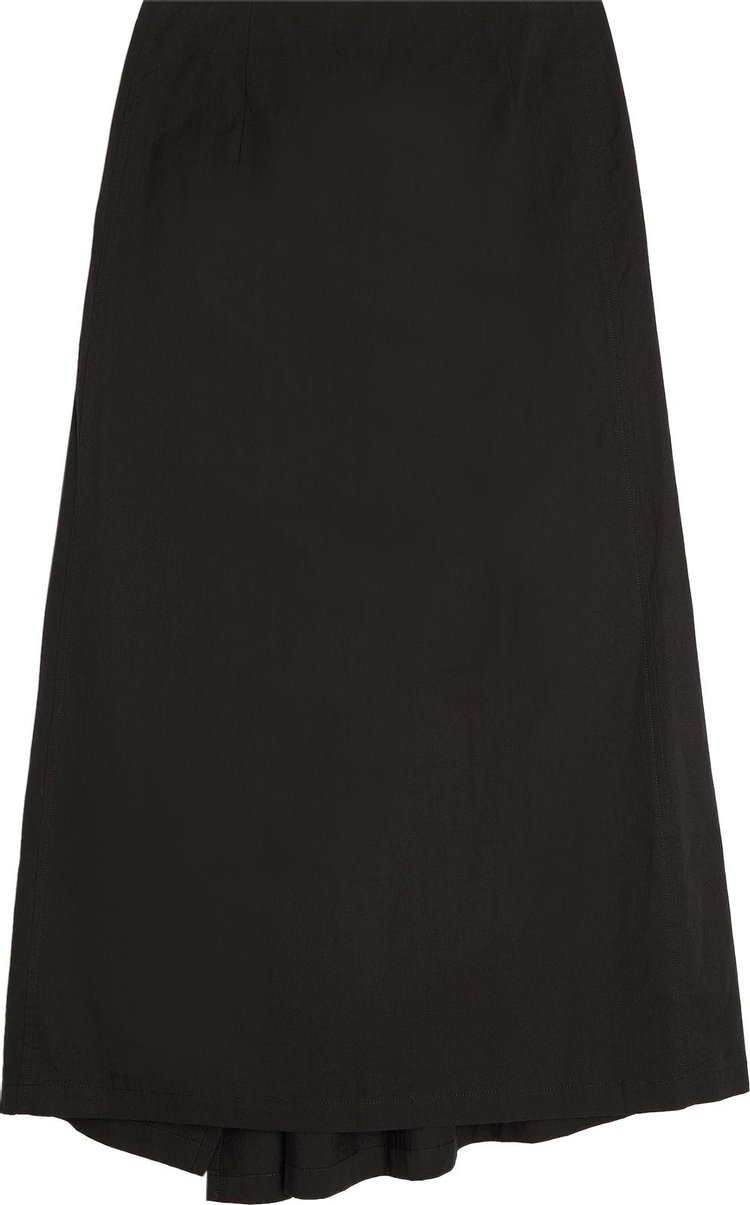 Ys H Pleated Wrap Skirt Black