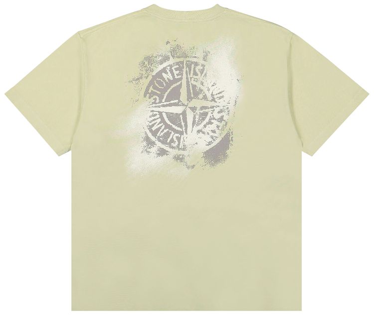 Stone Island Camo One Print T Shirts Pistachio