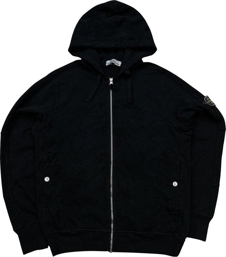 Buy Stone Island Garment Dyed Hoodie 'Black' - 801563160 V0029 | GOAT