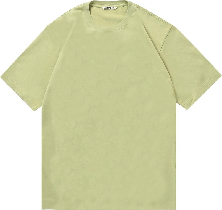 Auralee Luster Plaiting Tee 'Light Green'