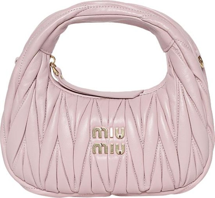 Miu Miu Wander Matelass� Nappa Leather Hobo Mini Bag 'Pink'