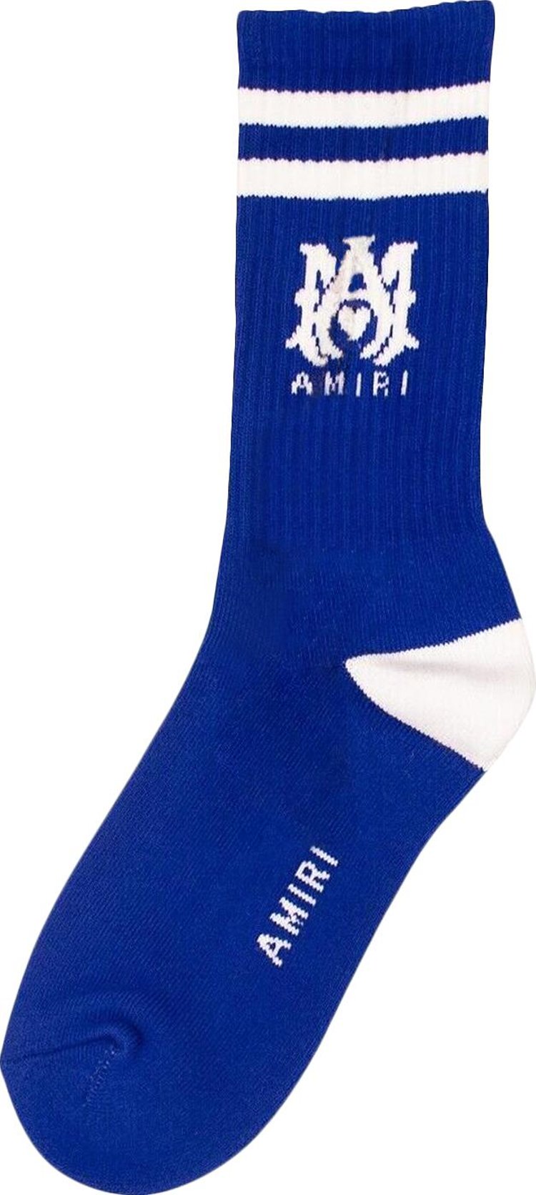 Amiri Ribbed Athletic Socks Blue