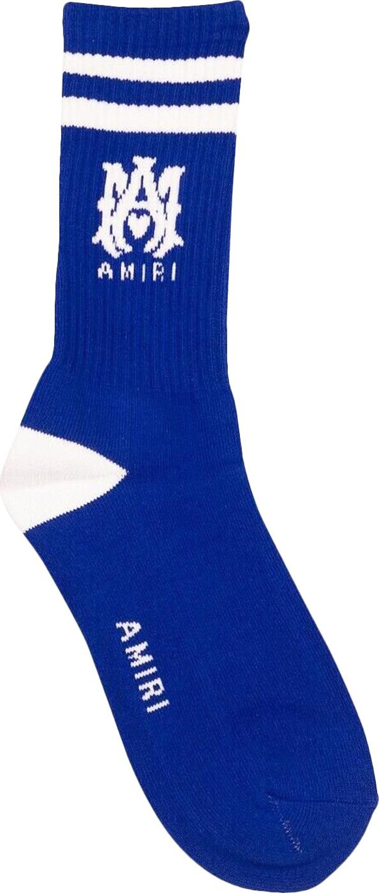 Amiri Ribbed Athletic Socks Blue