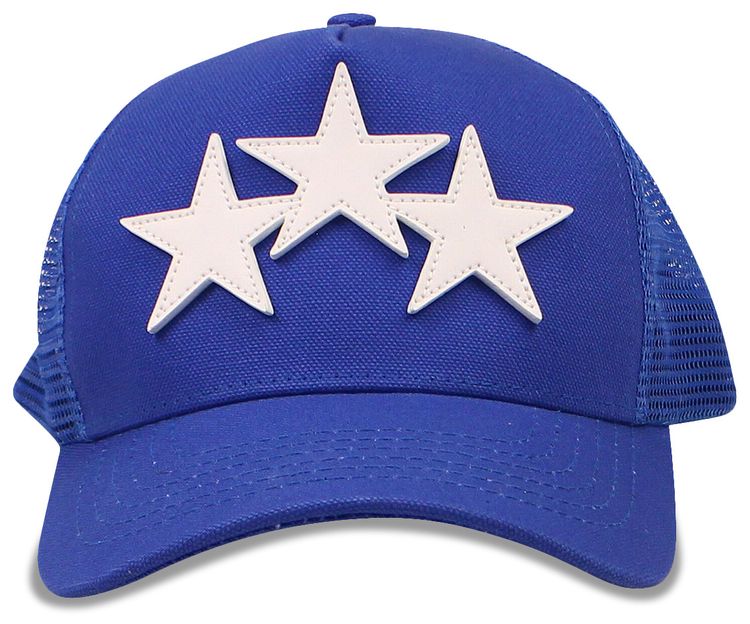 Amiri 3 Star Trucker Hat Pond BlueWhite